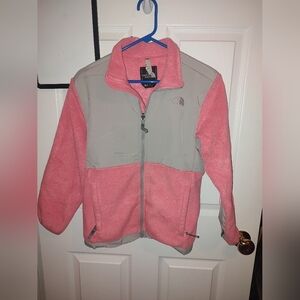 The North Face Pink and Gray Fleece Jacket